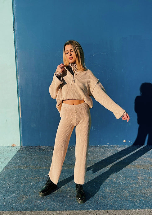 Snow Bunny Sweater Set// Natural